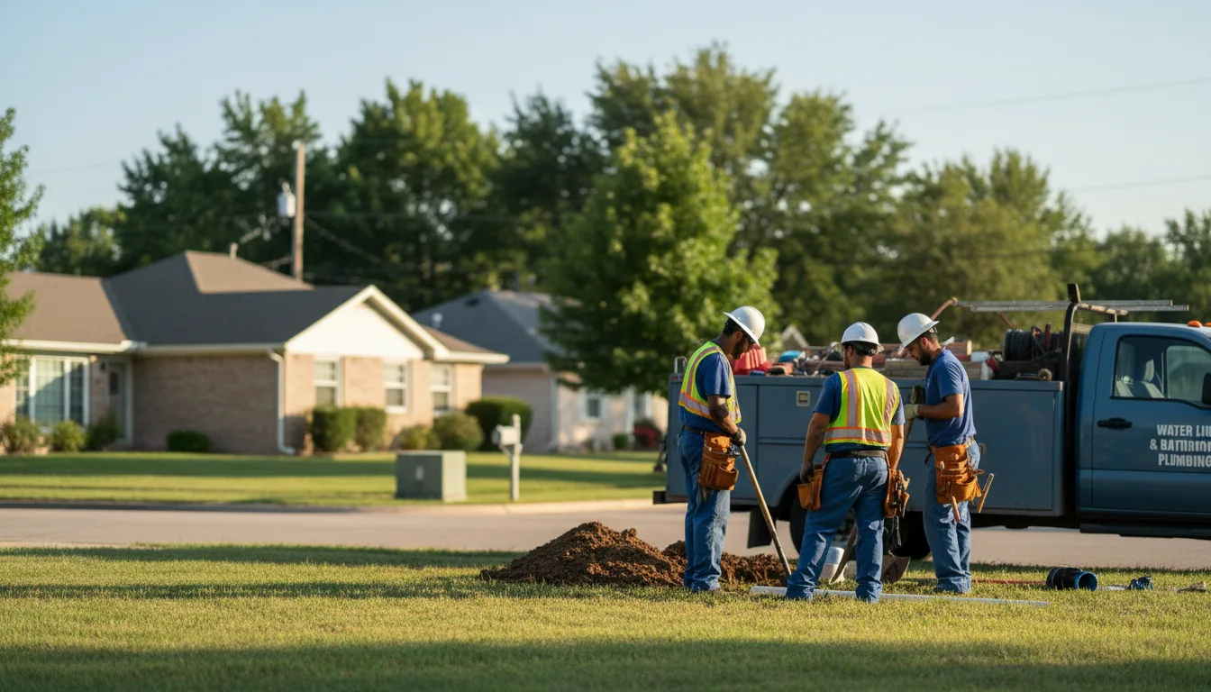 Residential water line and bathroom plumbing service in Scott, MS